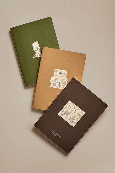 PACK OF COFFEE NOTEBOOKS (PACK OF 3) - Green by Zara