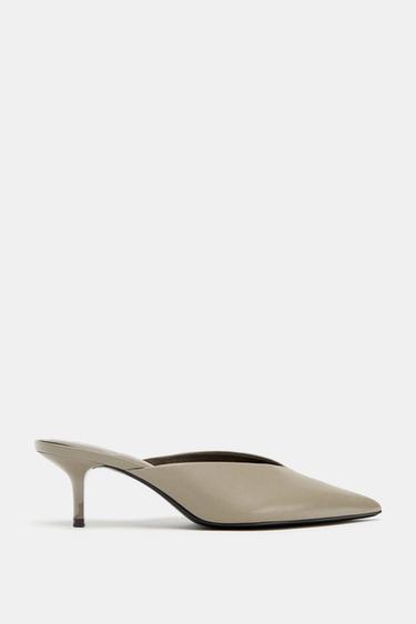 MULE SLINGBACK SHOES - Taupe Grey by Zara