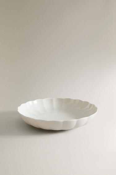 SCALLOPED PORCELAIN SOUP PLATE - White by Zara - Image 0