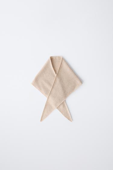 CASHMERE TRIANGULAR SCARF - Ice by Zara