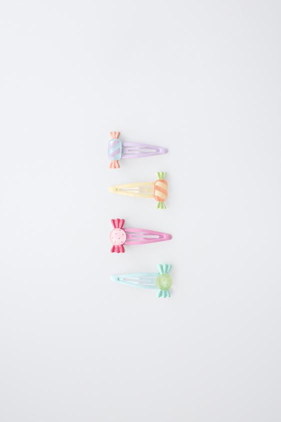 4-PACK OF SWEET-SHAPED HAIR CLIPS - Multicoloured by Zara - Image 0