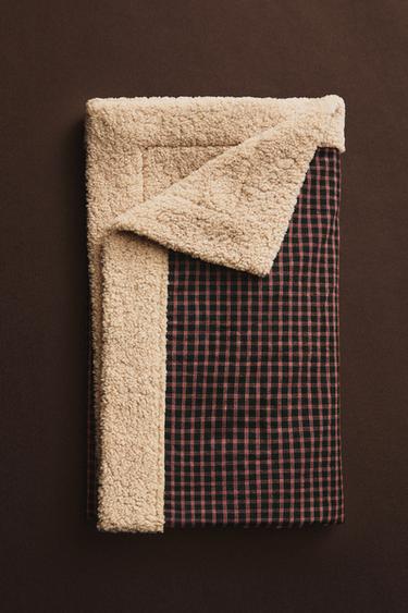 CHECK CHRISTMAS PET THROW - Green by Zara