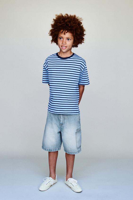 LOOSE-FITTING DENIM BERMUDA SHORTS - Blue by Zara - Image 0