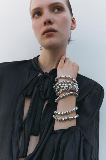 PACK OF BRACELETS WITH PIECES - Silver by Zara - Image 0