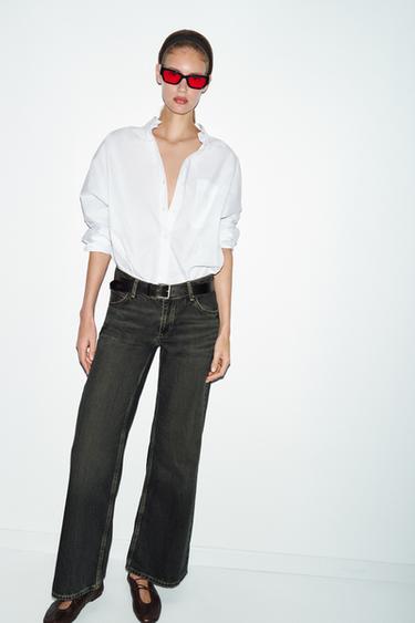 POPLIN SHIRT WITH POCKET - White by Zara