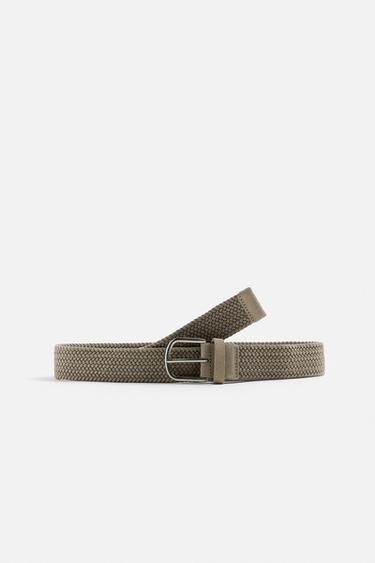 BRAIDED STRETCH BELT - Beige by Zara - Image 0
