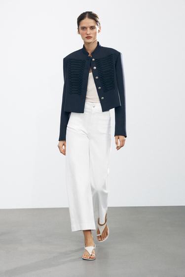 ZW COLLECTION LIMITED EDITION WOOL TOGGLE JACKET - Navy blue by Zara