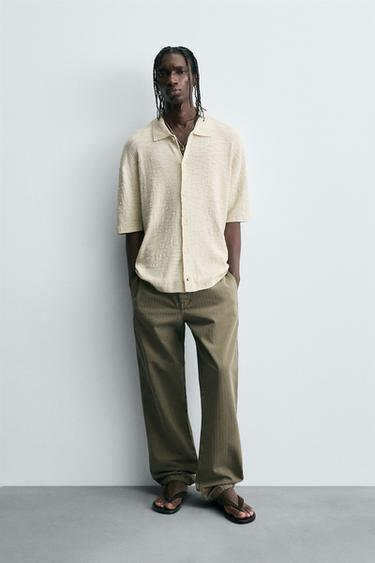 IRREGULAR KNIT SHIRT - Oyster-white by Zara - Image 0
