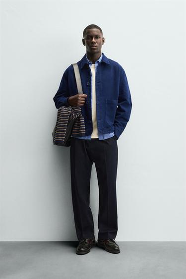 TEXTURED OVERSHIRT WITH POCKETS - Bluish by Zara - Image 0