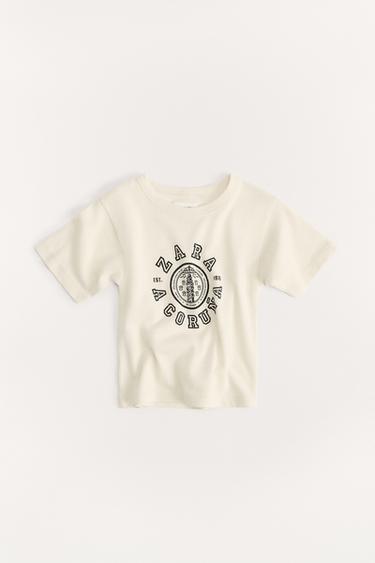 6-14 YEARS/ VARSITY 50TH ANNIVERSARY T-SHIRT - Ecru by Zara