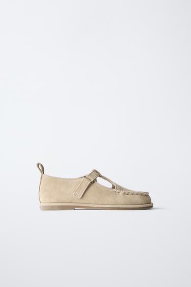LEATHER SHOES - Ecru White by Zara