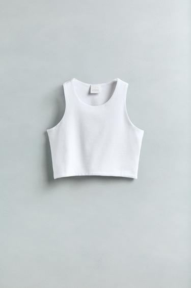 STRAPPY CROP TOP - White by Zara