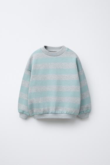 STRIPED SWEATSHIRT - Blue by Zara