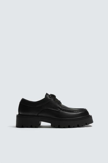 CHUNKY MOC TOE SHOES - Black by Zara