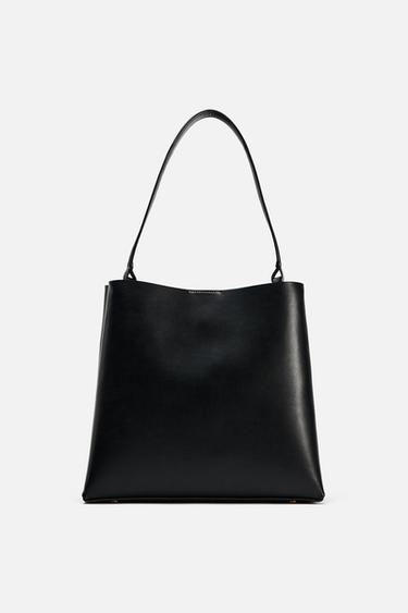 MINIMALIST BUCKET BAG - Black by Zara