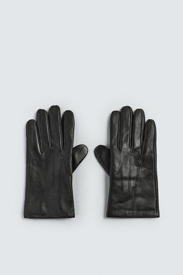 BASIC LEATHER GLOVES - Black by Zara