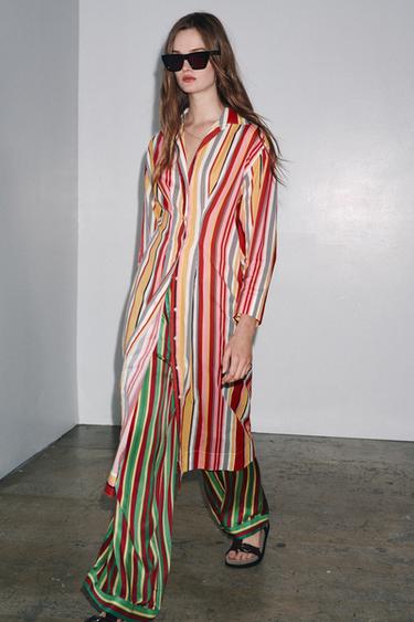 ZW COLLECTION STRIPED SHIRT DRESS - Multicoloured by Zara