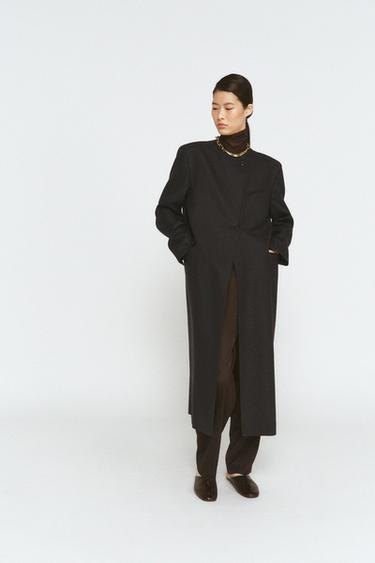 WOOL TWILL COAT ZW COLLECTION LIMITED EDITION - Brown by Zara