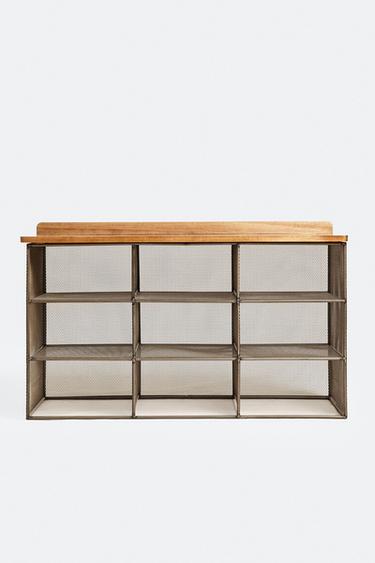 METAL AND WOOD BENCH - Dark grey by Zara