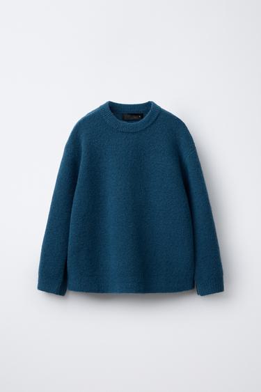 SOFT WOOL KNIT SWEATER - Bluish by Zara