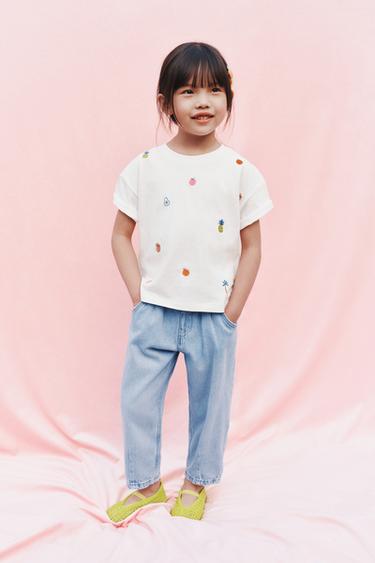 BAGGY PAPERBAG JEANS - Light blue by Zara