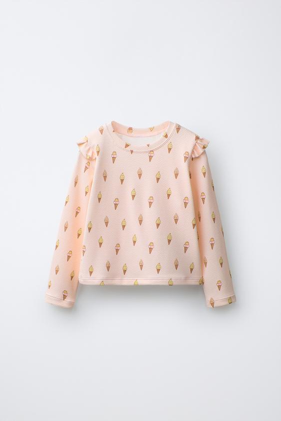 1-6 YEARS/ ICE CREAM PRINT RASH GUARD - Pink by Zara - Image 0
