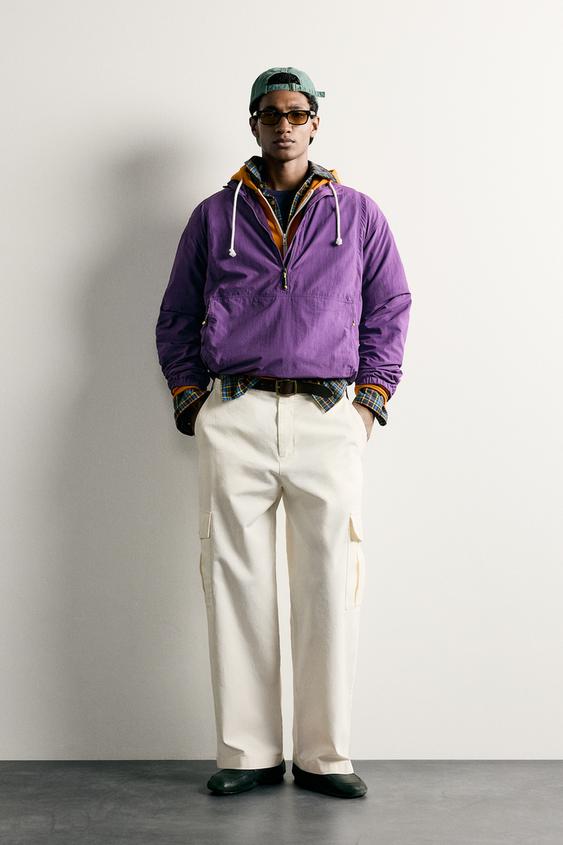 TECHNICAL KANGAROO JACKET - Purple by Zara - Image 0