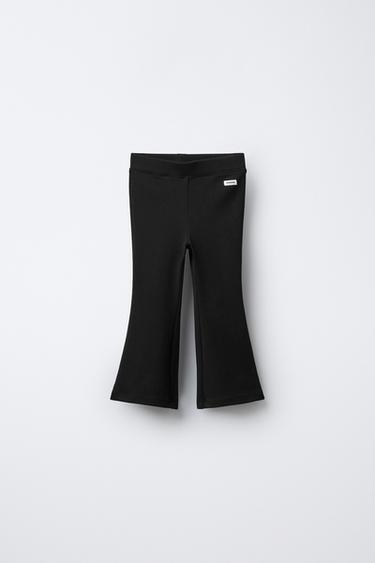 FLARE INTERLOCK LEGGINGS WITH LABEL - Black by Zara