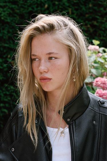 CROSSOVER LEATHER EFFECT JACKET - Black by Zara
