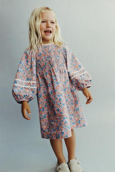 WAVY TRIM FLORAL DRESS - Multicoloured by Zara