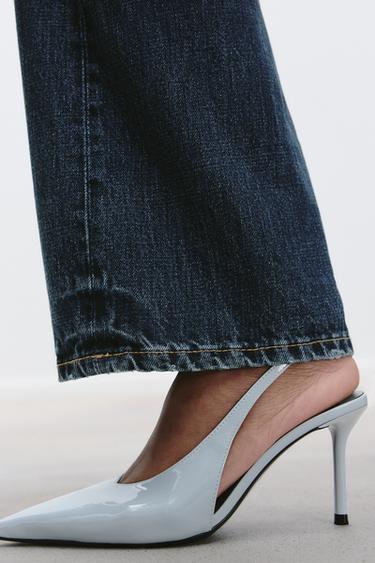 PATENT EFFECT SLINGBACK SHOES - Blue by Zara - Image 0