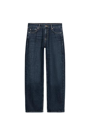 ZW COLLECTION LOW-RISE STRAIGHT JEANS - Blue by Zara
