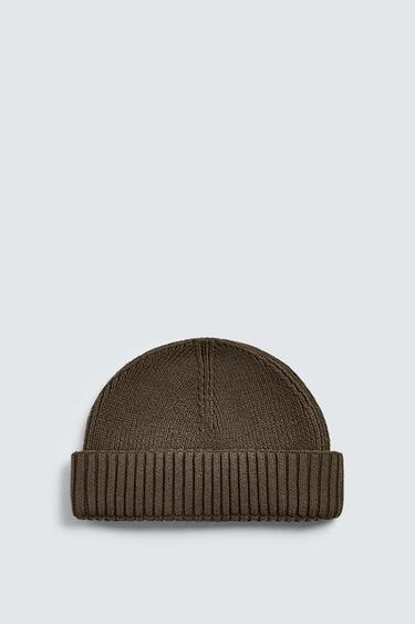 BASIC SHORT BEANIE - Brown / Taupe by Zara