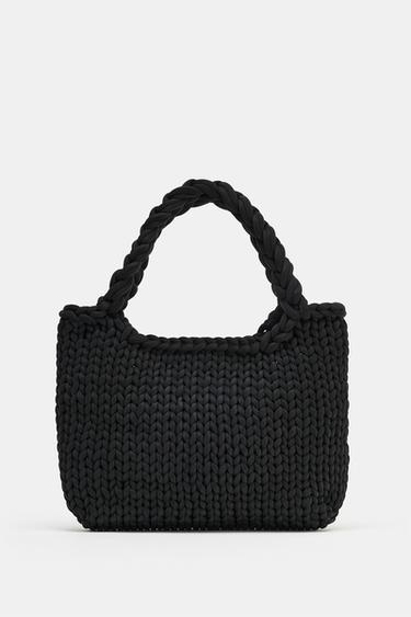 BRAIDED TOTE BAG - Black by Zara
