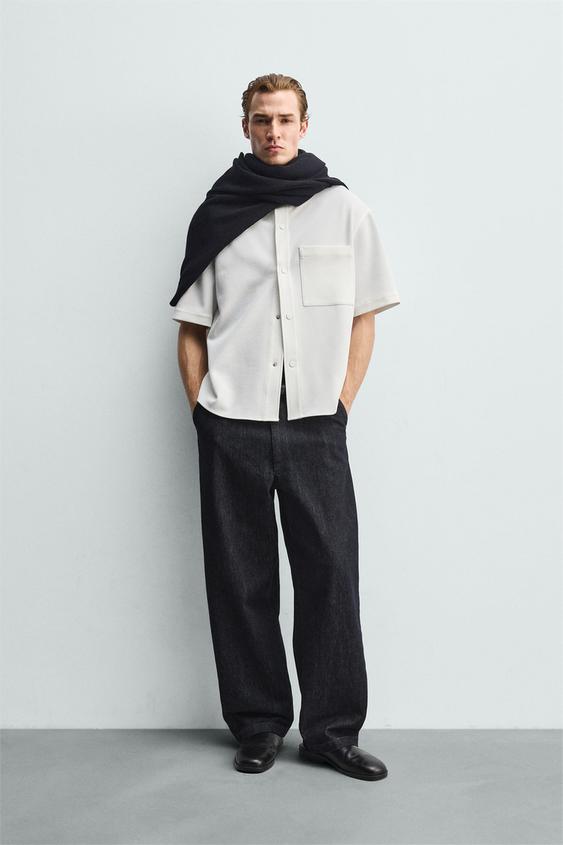 NON-IRON COMFORT OVERSHIRT - Oyster-white by Zara - Image 0