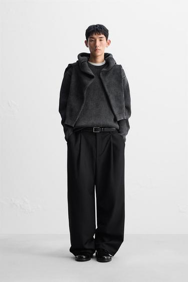 WASHED PURL KNIT SWEATER - Faded black by Zara - Image 0