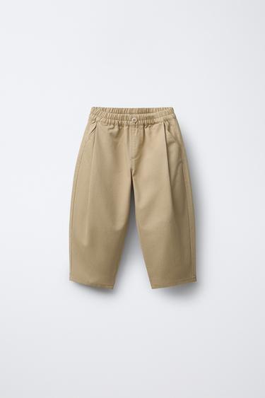 SOFT-TOUCH BALLOON TROUSERS - Light camel by Zara