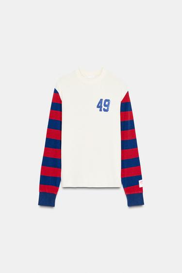 VARSITY STRIPED T-SHIRT - Multicoloured by Zara