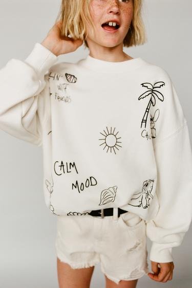 LILO & STITCH © DISNEY SWEATSHIRT - Ecru by Zara