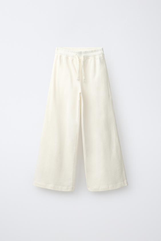 PUKAS SURF WIDE-LEG TROUSERS - Ecru by Zara - Image 0