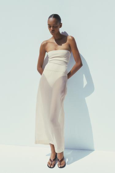 ORGANZA MIDI SKIRT - Ice by Zara - Image 0