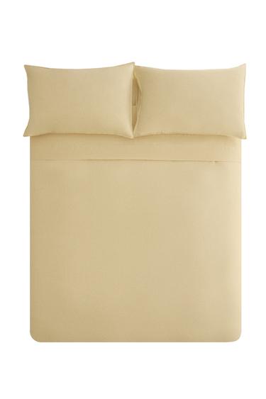 WASHED LINEN DUVET COVER (140 GSM) - Yellow by Zara