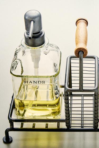 DOUBLE KITCHEN DISPENSER WITH STAND - Steel by Zara