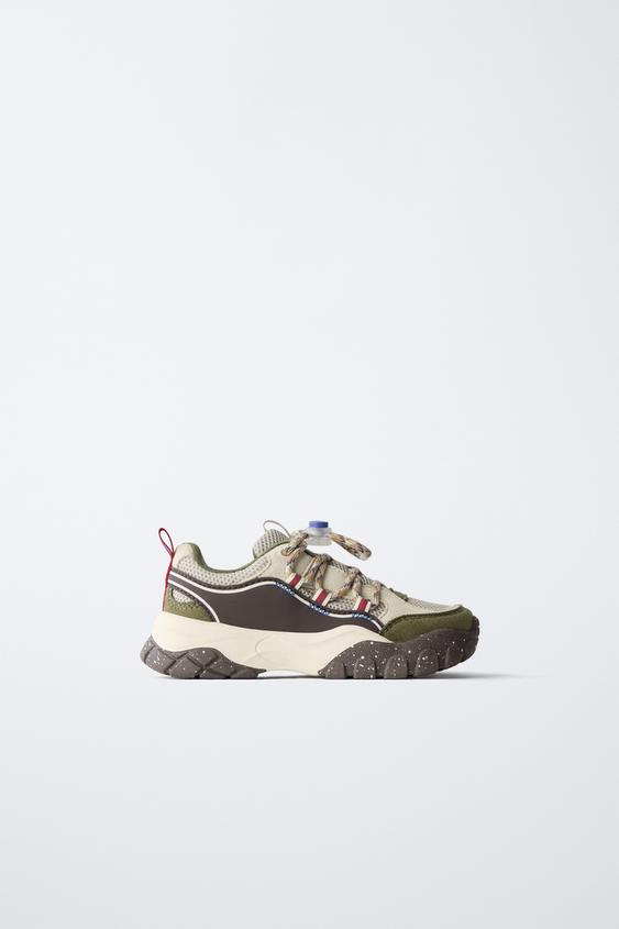 MULTI-PIECE TRAINERS - Khaki Green by Zara - Image 0
