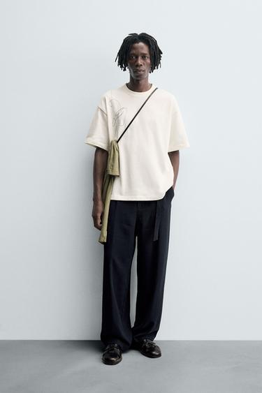 EMBROIDERED PHOTOGRAPHIC PRINT T-SHIRT - White by Zara - Image 0