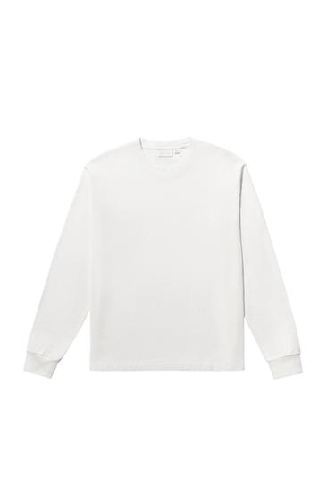 MEDIUM WEIGHT LONG SLEEVE T-SHIRT - Ecru by Zara