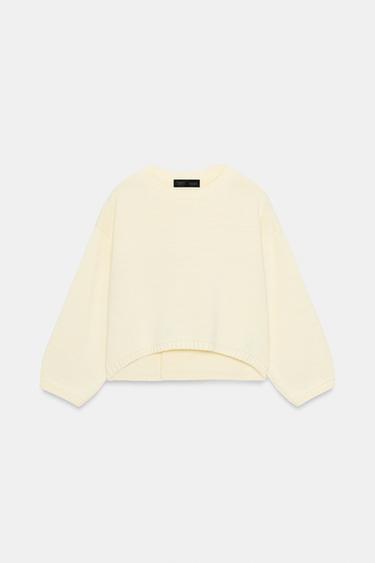 SHORT KNIT JUMPER - Ecru by Zara