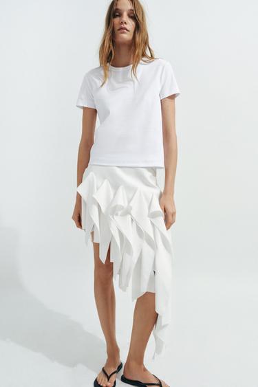 INTERLOCK short sleeve T-SHIRT - White by Zara