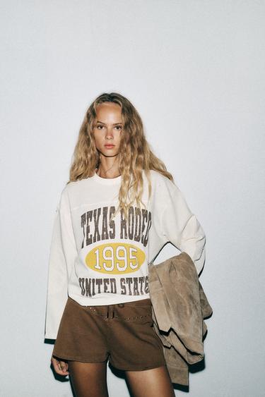 SLOGAN SWEATSHIRT - Ecru by Zara