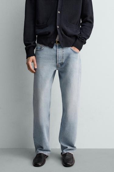 STRAIGHT FIT JEANS - Light blue by Zara